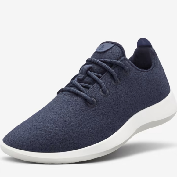 Women's Allbirds Wool Runners Sneakers Navy Blue Merino Wool Size 9 EUC - Picture 1 of 9